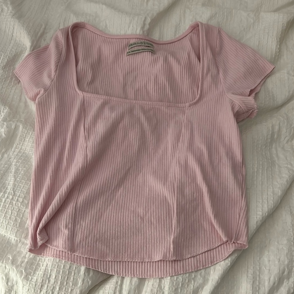 Urban Outfitters pink square neck top
